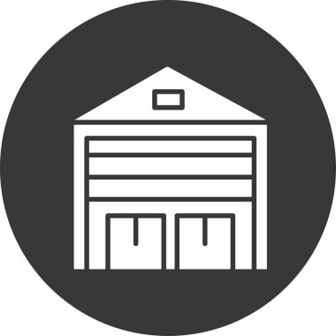 Kişisel proje, depo ve diğer tasarım için depo vektör simgesi modern basit vektör çizimi