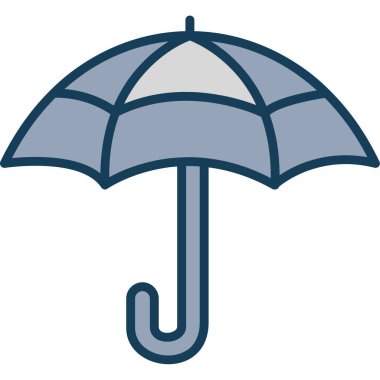 Şemsiye. Web simgesi basit illüstrasyon