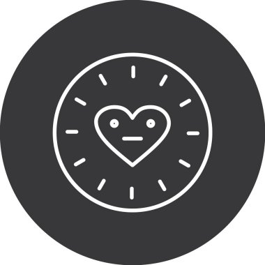 kalp vektör çizgisi çizgisi simgesi dekoru