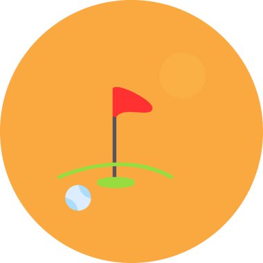 Moda tarzında izole edilmiş golf simgesi