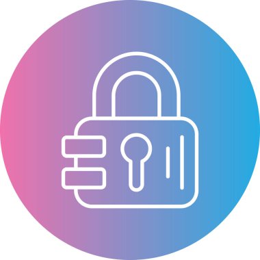 Kilit. Web simgesi basit illüstrasyon