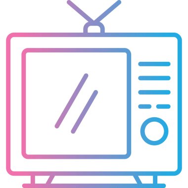 TV simgesi, modern illüstrasyon basit tasarım