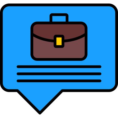 Çanta. Web simgesi basit illüstrasyon