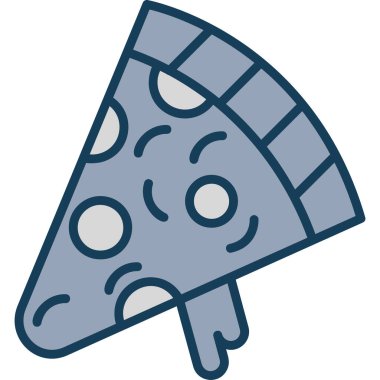 pizza. Web simgesi basit illüstrasyon