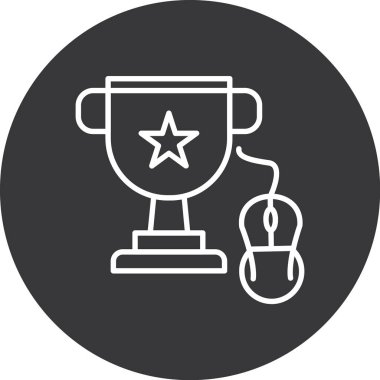 kupa ikonu vektör illüstrasyon tasarımı