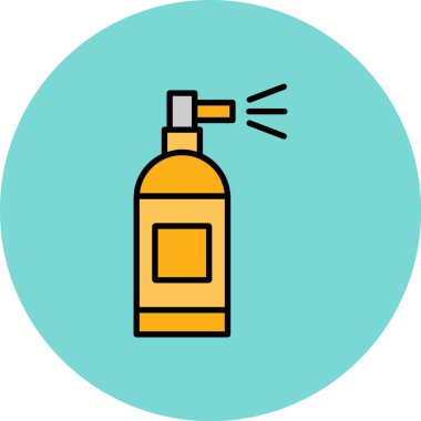 Sprey şişe ikonu. vektör illüstrasyonu