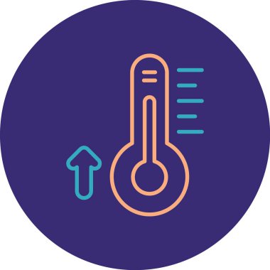 Termometre simgesinin vektör illüstrasyonu