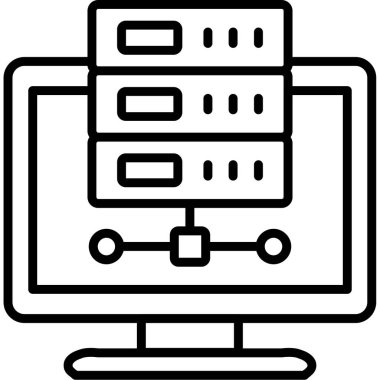 sunucu veritabanı simgesi ana hat biçiminde