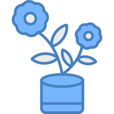 Vazo. Web simgesi basit illüstrasyon