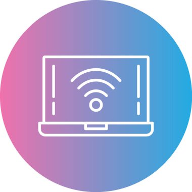 Kablosuz. Web simgesi basit illüstrasyon