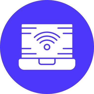 Dizüstü bilgisayar simgesinin vektör çizimi