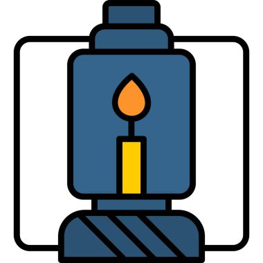 lamba lambası ampul simgesi doldurulmuş dış hat biçiminde