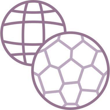 Top ikonu, basit stil. vektör