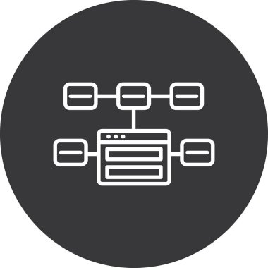 İş arayüzü web simgesi, düz tasarım vektör illüstrasyon tasarımı