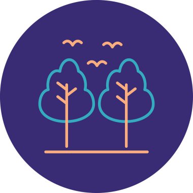 ağaç simgesi vektör illüstrasyonu