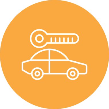 araba onarımı servis simgesi vektör illüstrasyonu