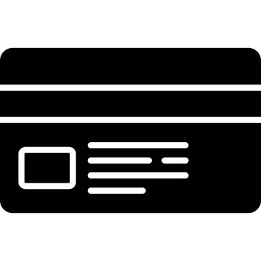 Bir kredi kartı simgesinin vektör çizimi