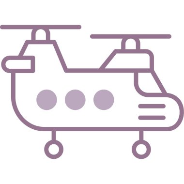 Helikopter simgesi vektör illüstrasyonu