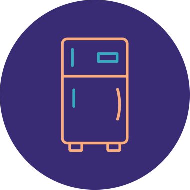 Buzdolabı simgesinin vektör illüstrasyonu