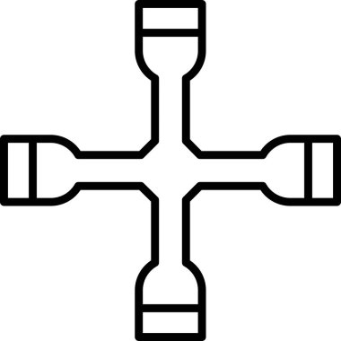 Haç. Web simgesi basit illüstrasyon