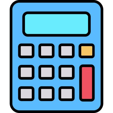 Hesap makinesi. Web simgesi basit illüstrasyon