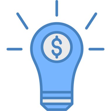 Bir fikrim var. Web simgesi basit illüstrasyon