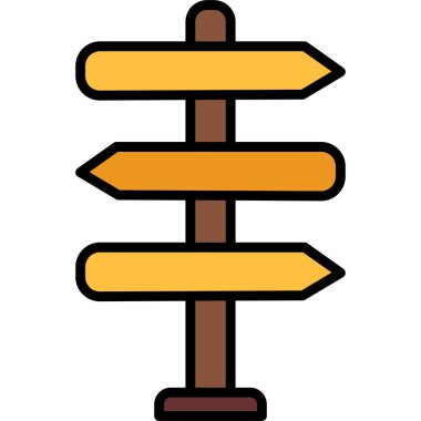 Yol simgesi vektör illüstrasyonu