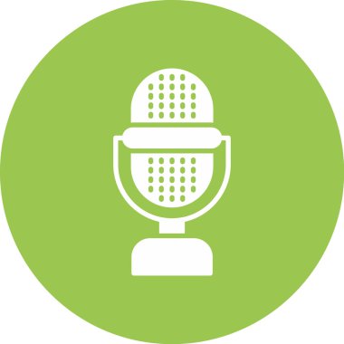 Mikrofon. Web simgesi vektör illüstrasyonu