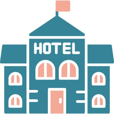 Otel simgesi vektör illüstrasyonu