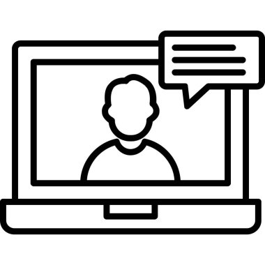 çevrimiçi konferans çağrısı simgesi, özet biçimi