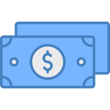 Dolar vektörü düz renk simgesi