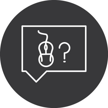 Moda tasarım biçiminde soru işareti simgesi gri üzerinde izole