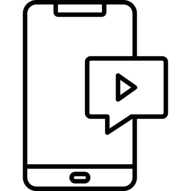 Konuşma simgesi vektör illüstrasyon tasarımlı akıllı telefon