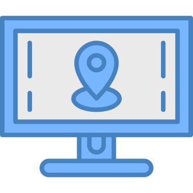 Bilgisayar konumu simgesi ana hat biçiminde