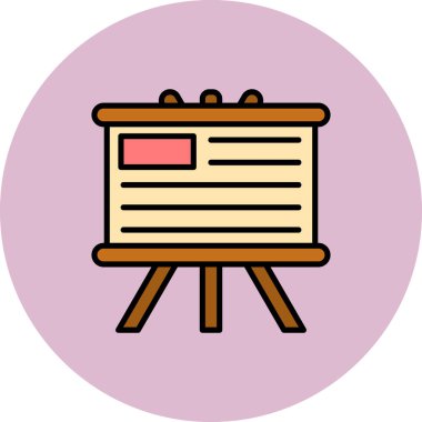 tahta simgesi, vektör illüstrasyonu