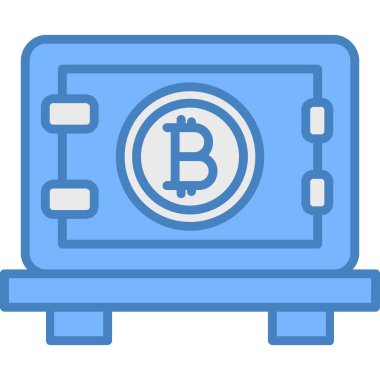 Bitcoin para değişim simgesi doldurulmuş dış hat biçimi