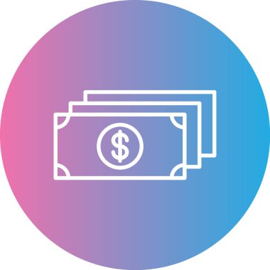 kişisel ve ticari kullanım için para vektörü simgesi simgesi vektör çizimi..