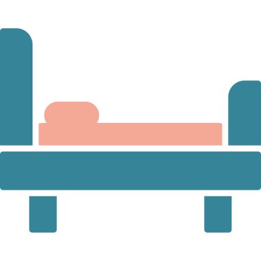 yatak simgesi, vektör illüstrasyonu