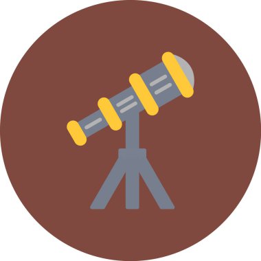 Teleskop. Web simgesi basit illüstrasyon