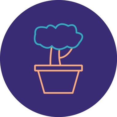 Esrar çizgisi vektör simgesindeki eşsiz bitki