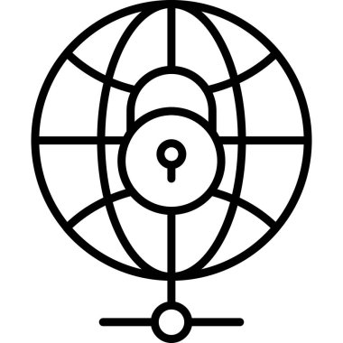 Harita navigasyon simge, anahat stili