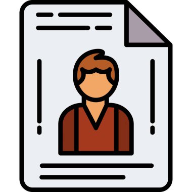 Kimlik kartı simgesi. özet kimlik kartı vektör rengi düz izole