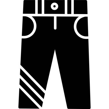 Pantolon. Web simgesi basit illüstrasyon