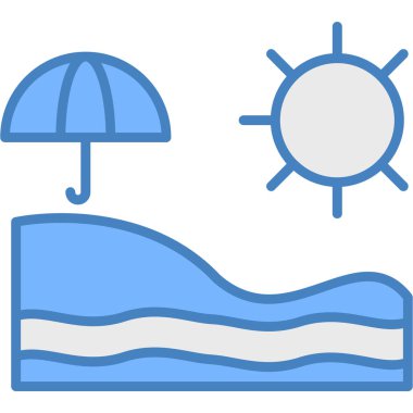 yaz tatil vektör simge