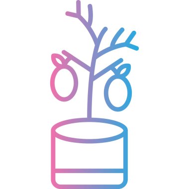 Modern ağaç simgesinin vektör illüstrasyonu