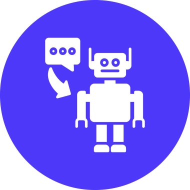 robot. Web simgesi basit illüstrasyon