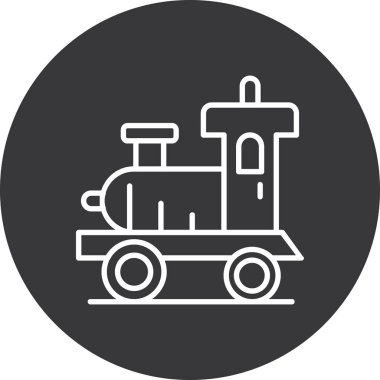tren simgesi, vektör illüstrasyonu