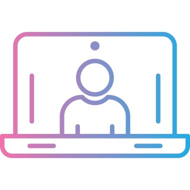 Dizüstü bilgisayar ikon vektör illüstrasyon tasarımı