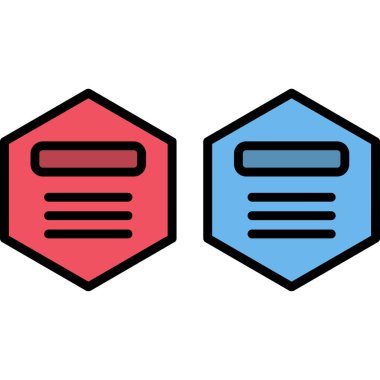 Beyaz arkaplanda altı köşeli simge izole edildi. Altıgen tarzı. vektör.