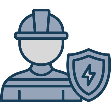 Moda Biçimli Mühendis Simgesi İzole Arkaplan